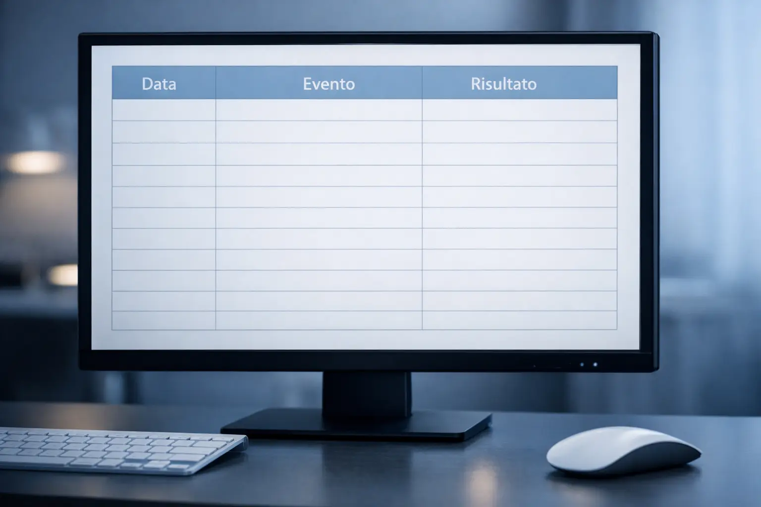 Schermo computer con tabella di tracciamento performance scommesse